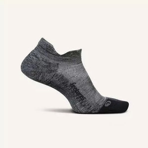 גרבי ריצה וספורט קצרות Elite Light Cushion No Show Tab Sock - Gray