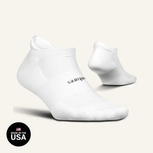 High Performance Ultra Light No Show Tab Sock White|גרבי ריצה וספורט קצרות - לבן