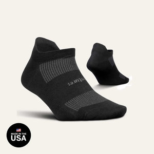 High Performance Ultra Light No Show Tab Sock Black|גרבי ריצה וספורט קצרות - Black