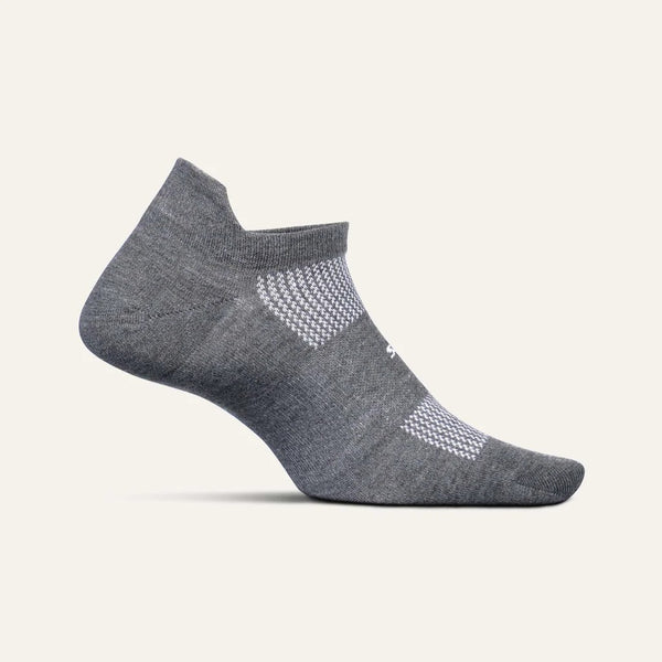 High Performance Ultra Light No Show Tab Sock gray|גרבי ריצה וספורט קצרות - Heather Grey